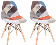 Jedálenské stoličky PATCHWORK 4 ks - škandinávsky štýl