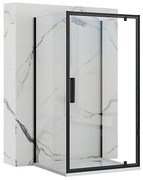Nástenný sprchovací kút MAXMAX Rea RAPID swing 90x100x90 cm - čierny