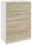 Komoda 79 Belini biely / dub sonoma  SI KOM1/1/W/DS/0/0