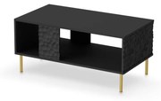 Konferenčný stolík BULLET 92 cm čierny/zlatý
