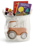 Textilný úložný vak, vrece, kôš na hračky, TRAKTOR