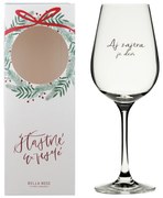 Bella Rose Pohár na víno Aj zajtra je deň + vianočná krabička
