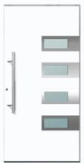 Solid Elements Vchodové dvere Smart, 90 L, 1 000 × 2 100 mm, hliník, ľavé, biele