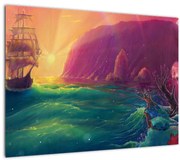 Obraz - Olejomaľba, Plavba do fantastickej ríše (70x50 cm)