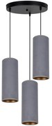 Luster na lanku AVALO 3xE27/60W/230V pr. 35 cm šedá