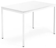 Kancelársky pracovný stôl QBUS, 1200x800 mm, biela/biela