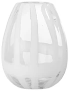 Biela sklenená ručne vyrobená váza (výška 18 cm) Cosmin – Bloomingville