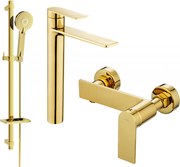 Mexen Zero DQ40 sprchová súprava, zlatá - 71114DQ40-50