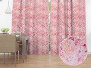 Biante Dekoračný záves Leona LN-086 Ružové a krémové pivonky 130x220 cm