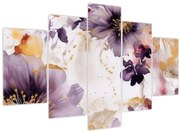 Obraz - Akvarelové kvety (150x105 cm)