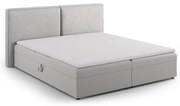 Svetlosivá boxspring posteľ s úložným priestorom 160x200 cm Arendal – Cosmopolitan Design