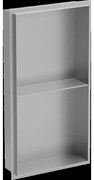 Mexen X-Wall-NR zapustená polica bez obruby s poličkou 60 x 30 cm, inox - 1911603010S