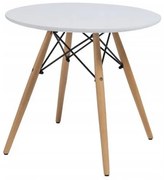 TRENDIE Jedálenský stôl SCANDI 80 cm biely