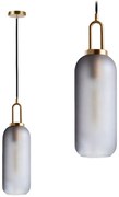Toolight - Sklenené závesné svietidlo 1xE27 60W APP442-CP, zlatá, OSW-05934