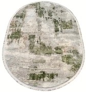 Koberec EXCLUSIVE 167 zelený / krémový ovál