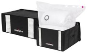 Vákuové vystužené látkové úložné boxy na oblečenie v súprave 2 ks 50x65x27 cm Black Edition – Compactor