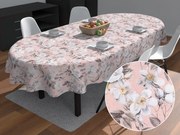 Biante Dekoračný oválny obrus Leona LN-158 Plané ruže na lososovom 100x140 cm