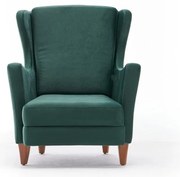 Zelené kreslo ušiak Lola Brejer – Artie