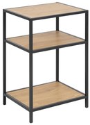 Nočný stolík SARON dub/čierna