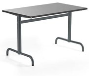Stôl PLURAL, 1200x700x720 mm, linoleum - tmavošedá, antracit