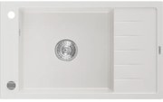 Mexen Elias - drez granitový 79,5x48,0cm, 1-komorový, biela, 6511791005-20
