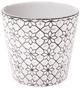 Keramický kvetináč Floral, 12 x 11 cm