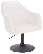 LuxuryForm DESIGN Kreslo ANDORA na čiernom tanieri - biele