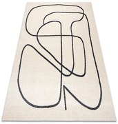 Koberec FUSION 8297 línie / moderný / abstraktný, krémový / tmavosivý