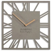 Nástenné hodiny loft piccolo štvorcové 30cm, šedá z219b