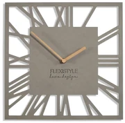 Nástenné hodiny loft piccolo štvorcové 30cm, šedá z219b