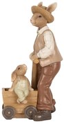 Dekorácia figúrka králik s malým králikom - 12*7*23 cm