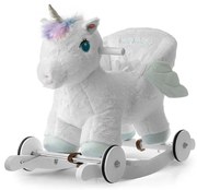 Hojdací koník s melódiou a kolieskami Milly Mally Polly Jednorožec