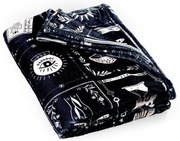 Čierna deka s haloweenským motívom z mikroplyšu 130x170 cm Enchanted Witchcraft – Catherine Lansfield