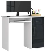 PC stolík Padma (biela + grafit lesk). Akcia -18%. Vlastná spoľahlivá doprava až k Vám domov. 1068908