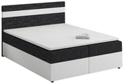 Manželská posteľ Boxspring 180x200 cm Mimosa (melírovaná čierna + biela) (s roštom a matracom). Akcia -21%. Vlastná spoľahlivá doprava až k Vám domov. 1007818