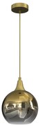 Závesné svietidlo Monte, 1x zlaté sklenené tienidlo, (fi 20cm), g