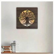 Li-Go 23537/DUB2 - LED stmievateľné hodiny LED/10W/5V 20000 mAh 42x42 cm dub + DO