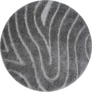 Kúpeľňový koberček SUPREME WAVES vlny, sivý kruh