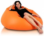 Sedací vak guľa Maxi ekokoža TiaHome - Žltá