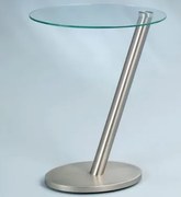 Odkladací stolík Onda, kov/číre sklo%