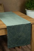 Dekorstudio Elegantný zamatový behúň na stôl BLINK 13 tmavomentolový Rozmer behúňa (šírka x dĺžka): 35x140cm