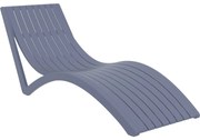 SLIM záhradné lehátko dark grey