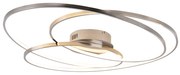 Oceľové stropné svietidlo 80 cm vrátane LED 3-stupňové stmievateľné - Rowin