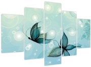 Obraz - Modré motýliky (150x105 cm)