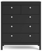 Čierna vysoká komoda 82x99 cm Madrid – Tvilum