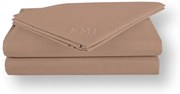 Plachta posteľná cappuccino EMI, Pevná dvojplachta 200x220
