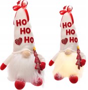 Vianočný LED škriatok 36 cm - "HO HO HO"