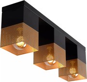 Lucide 21123/03/02 - Stropné svietidlo RENATE 3xE27/40W/230V zlatá/čierna