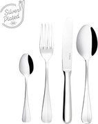 Príborový set 24 ks dezertný - nôž s dutou rúčkou a krátkou čepeľou – Baguette postriebrený - 100947