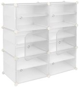 Úložné boxy na topánky PETRA biele